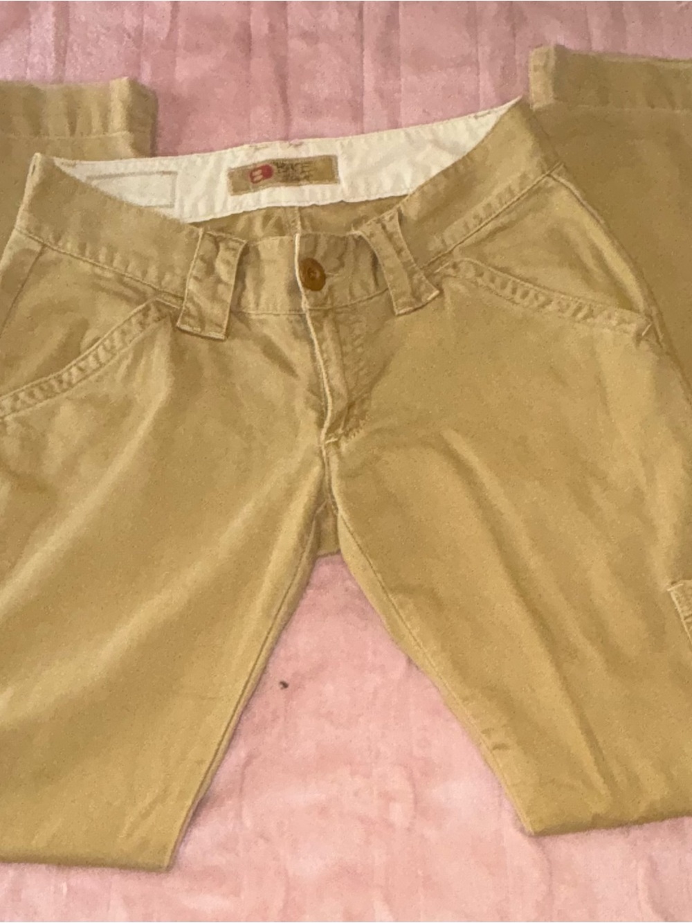BKE Division Wide Leg Flare Khaki Chino Pants Size 25
